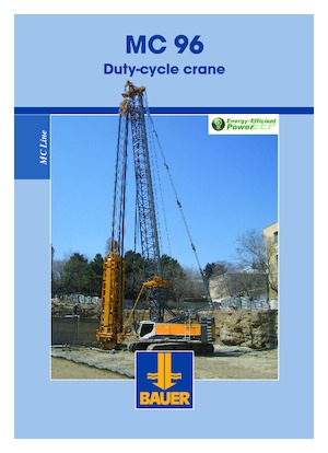 Pásové jeřáby s příhradovým výložníkem BAUER Group MC 96