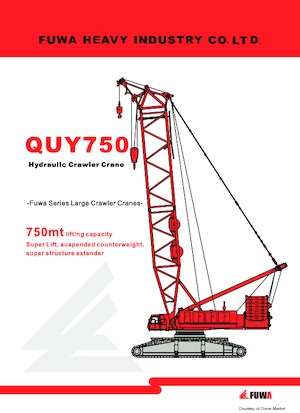 Pásové jeřáby s příhradovým výložníkem Fuwa QUY750