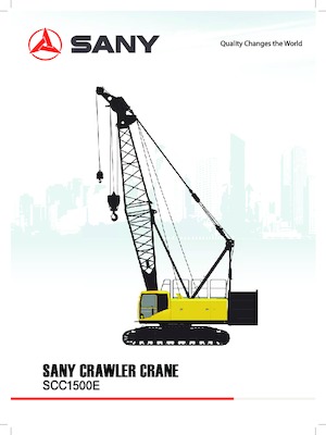 Pásové jeřáby s příhradovým výložníkem Sany SCC1500E