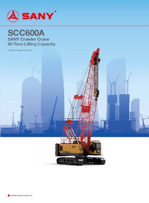 Pásové jeřáby s příhradovým výložníkem Sany SCC600A