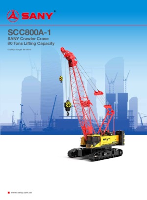 Pásové jeřáby s příhradovým výložníkem Sany SCC800A-1