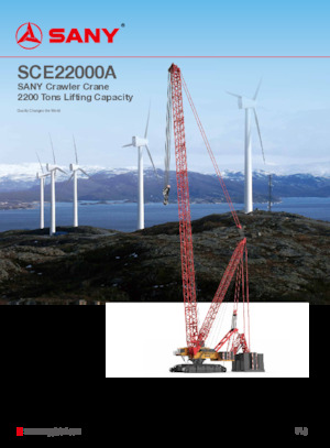 Pásové jeřáby s příhradovým výložníkem Sany SCE22000A