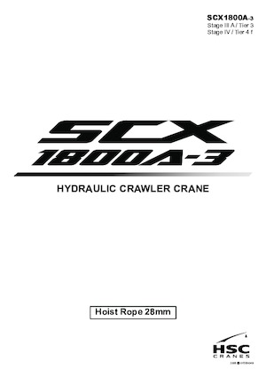 Pásové jeřáby s příhradovým výložníkem Hitachi Sumitomo SCX1800A-3