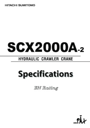 Pásové jeřáby s příhradovým výložníkem Hitachi Sumitomo SCX2000A-2
