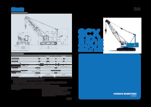 Pásové jeřáby s příhradovým výložníkem Hitachi Sumitomo SCX550E