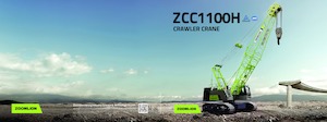 Pásové jeřáby s příhradovým výložníkem Zoomlion ZCC1100H