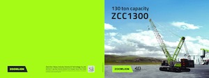 Pásové jeřáby s příhradovým výložníkem Zoomlion ZCC1300