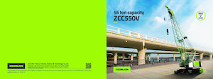 Pásové jeřáby s příhradovým výložníkem Zoomlion ZCC550V