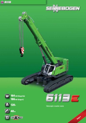 Pásové jeřáby s teleskopickým výložníkem Sennebogen 6113 R