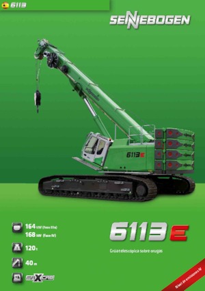 Pásové jeřáby s teleskopickým výložníkem Sennebogen 6113 R
