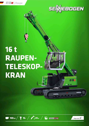 Pásové jeřáby s teleskopickým výložníkem Sennebogen 613E