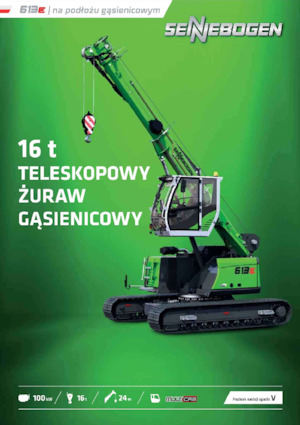 Pásové jeřáby s teleskopickým výložníkem Sennebogen 613E