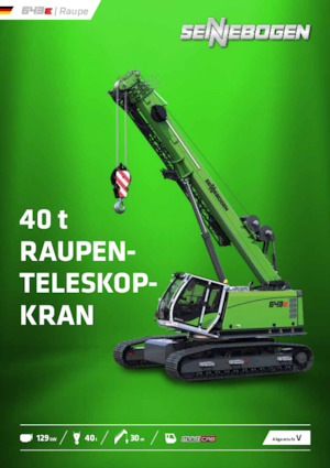 Pásové jeřáby s teleskopickým výložníkem Sennebogen 643E