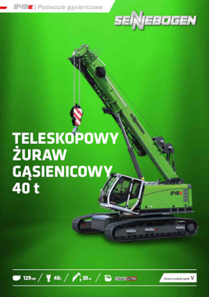 Pásové jeřáby s teleskopickým výložníkem Sennebogen 643E
