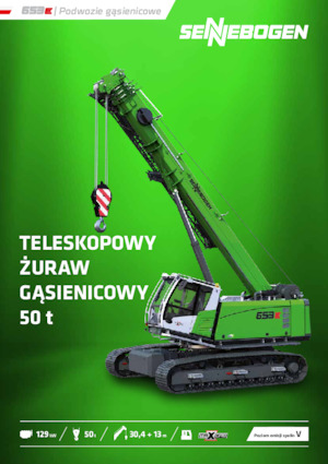 Pásové jeřáby s teleskopickým výložníkem Sennebogen 653E