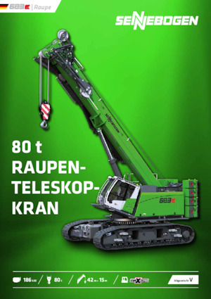 Pásové jeřáby s teleskopickým výložníkem Sennebogen 683E