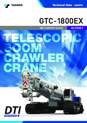 Pásové jeřáby s teleskopickým výložníkem Tadano GTC-2000