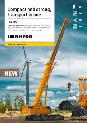 Pásové jeřáby s teleskopickým výložníkem Liebherr LTR 1150