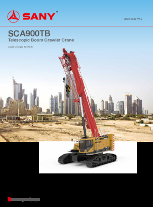 Pásové jeřáby s teleskopickým výložníkem Sany SCA900TB