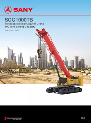 Pásové jeřáby s teleskopickým výložníkem Sany SCC1000TB