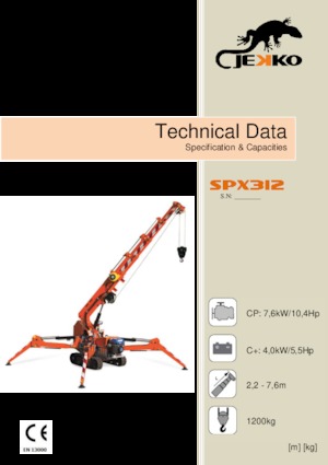Pásové jeřáby s teleskopickým výložníkem Jekko SPX312