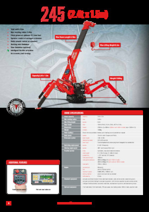 Pásové jeřáby s teleskopickým výložníkem UNIC URW-245