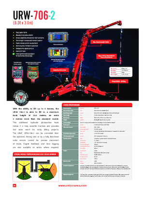 Pásové jeřáby s teleskopickým výložníkem UNIC URW-706-2