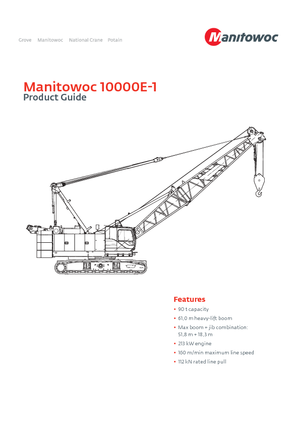 Pásové jeřáby s příhradovým výložníkem Manitowoc 10000 E-1