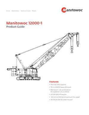 Pásové jeřáby s příhradovým výložníkem Manitowoc 12000 E-1