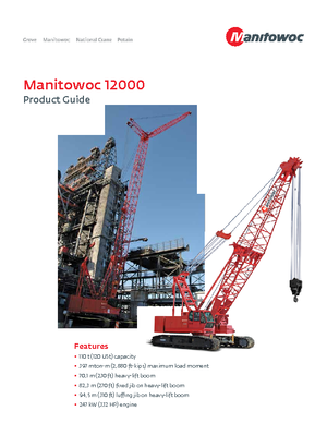 Pásové jeřáby s příhradovým výložníkem Manitowoc 12000 E