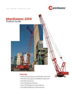 Pásové jeřáby s příhradovým výložníkem Manitowoc 2250