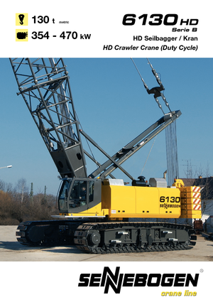 Pásové jeřáby s příhradovým výložníkem Sennebogen 6130 HD