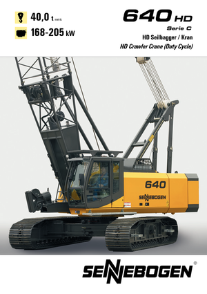 Pásové jeřáby s příhradovým výložníkem Sennebogen 640 HD