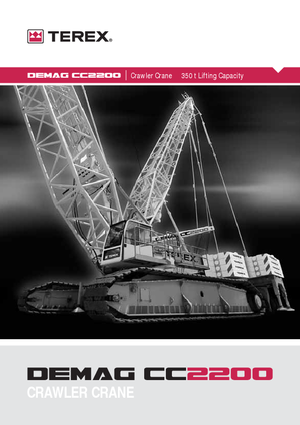 Pásové jeřáby s příhradovým výložníkem Terex-Demag CC 2200