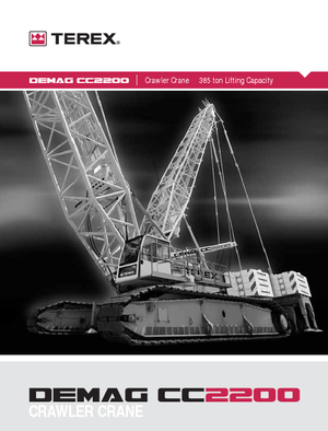 Pásové jeřáby s příhradovým výložníkem Terex-Demag CC 2200