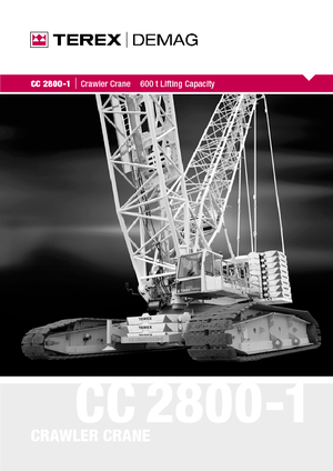Pásové jeřáby s příhradovým výložníkem Terex-Demag CC 2800-1