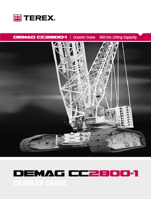 Pásové jeřáby s příhradovým výložníkem Terex-Demag CC 2800-1