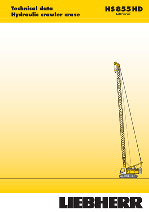 Pásové jeřáby s příhradovým výložníkem Liebherr HS 855 HD Litr.