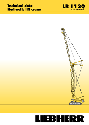Pásové jeřáby s příhradovým výložníkem Liebherr LR 1110