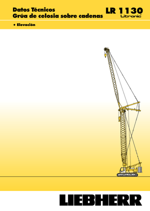 Pásové jeřáby s příhradovým výložníkem Liebherr LR 1110