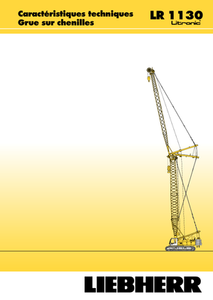 Pásové jeřáby s příhradovým výložníkem Liebherr LR 1110