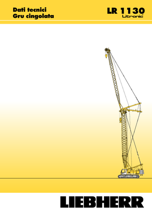 Pásové jeřáby s příhradovým výložníkem Liebherr LR 1110