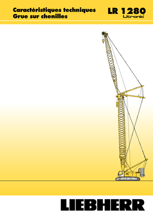 Pásové jeřáby s příhradovým výložníkem Liebherr LR 1280