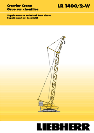 Pásové jeřáby s příhradovým výložníkem Liebherr LR 1400/2