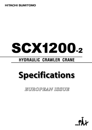 Pásové jeřáby s příhradovým výložníkem Hitachi Sumitomo SCX 1200-2