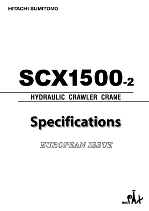 Pásové jeřáby s příhradovým výložníkem Hitachi Sumitomo SCX 1500-2