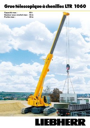 Pásové jeřáby s teleskopickým výložníkem Liebherr LTR 1060