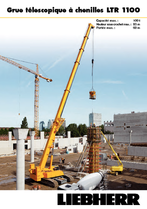 Pásové jeřáby s teleskopickým výložníkem Liebherr LTR 1100