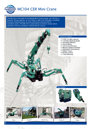 Pásové jeřáby s teleskopickým výložníkem Maeda MC 104 CER *
