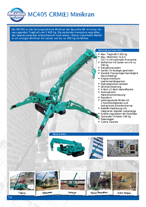 Pásové jeřáby s teleskopickým výložníkem Maeda MC 305 CRME-2